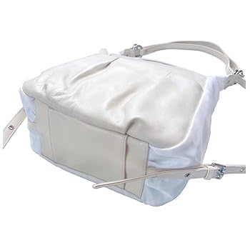 高級 ラムレザー ２way ショルダー リュック ホワイト Amazon.co.jp: 高級 ラム レザー 2way ショルダー リュック